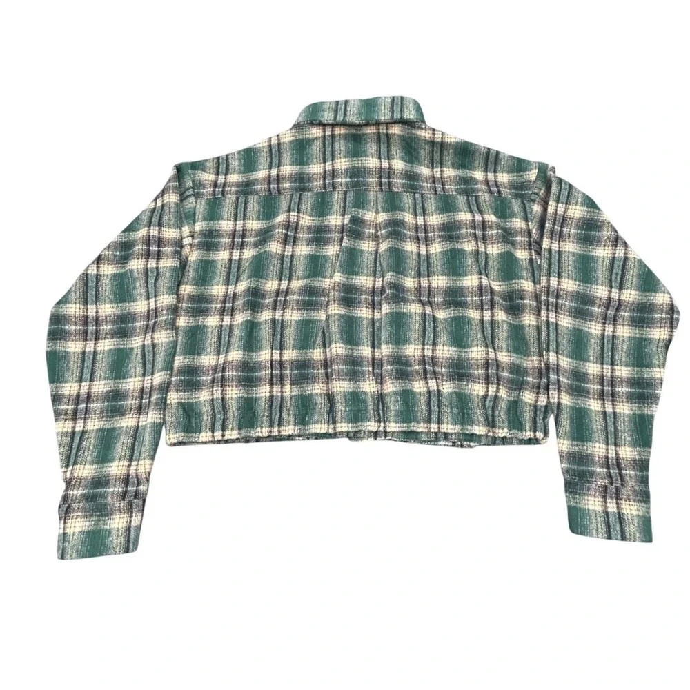 Honor The Gift Flannel Shirt Jacket Womens‎ XL Green Plaid Streetwear NEW